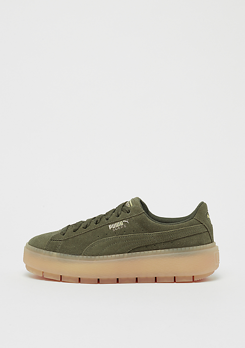 puma suede platform trace olive night puma suede platform trace olive night